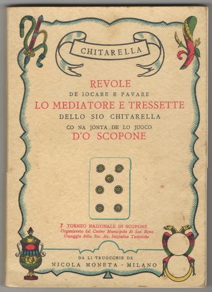1936 Chitarrella Moneta stampata per il Torneo di Sanremo